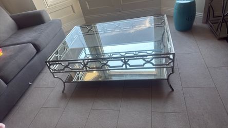 Z gallerie glass coffee table and side table
