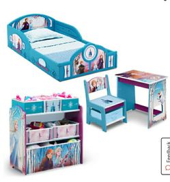 New in box 4 piece bedroom set mattress not included