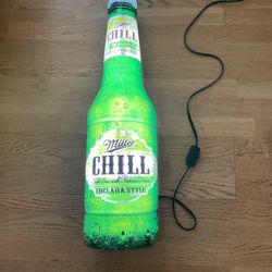 Miller Electric Lighted Tall Beer Bottle Display 