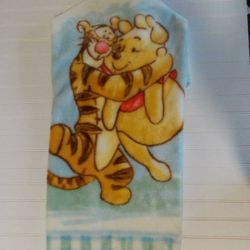 Vtg Crown Craft Baby PLUSH Pooh Tigger Convert to Bunting Blanket

