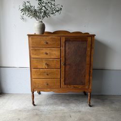 Vintage Edison Furniture Cabinet Dresser • Solid Wood • Grand Rapids