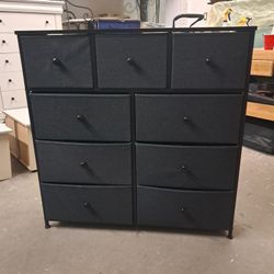 Black and Gray 9 Drawer Organizer / Dresser