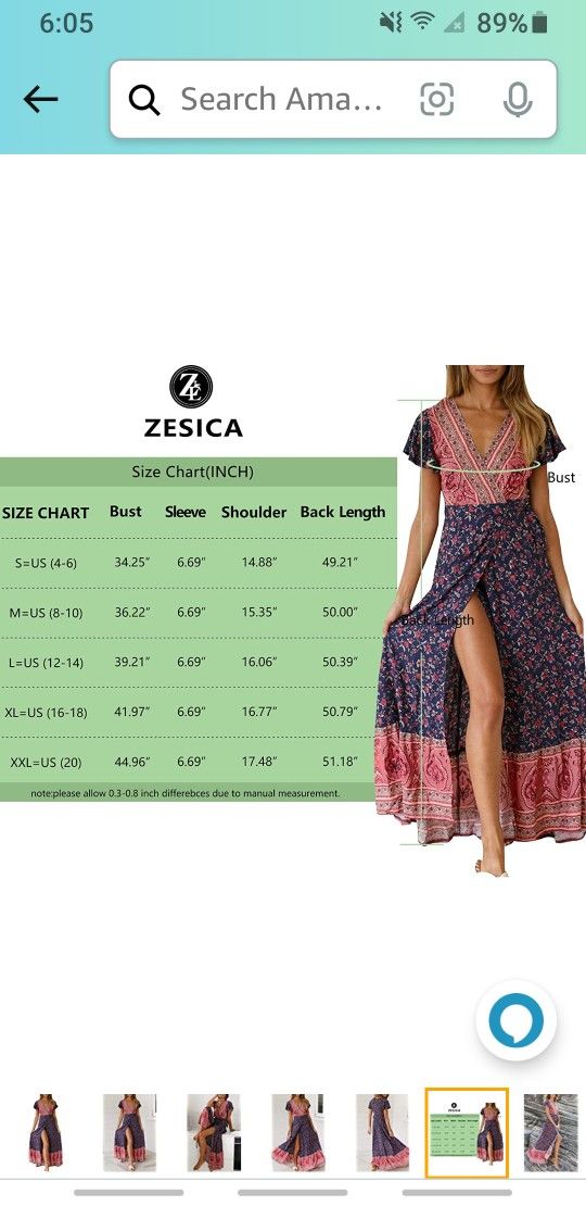 Women's 2023 Bohemian Floral Printed Wrap V Neck Short Sleeve Split Beach Party Maxi Dress