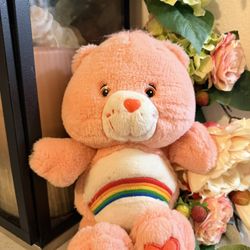 13” VTG 2003 Pink Care Bear Cheer Bear Plush