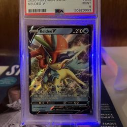 Pokémon Card Keldeo V Psa 9