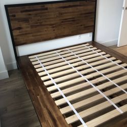 West Elm Logan Bed Frame - Solid Wood