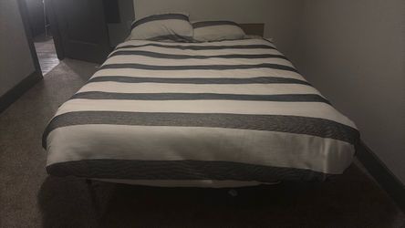 Queen Size Bed Frame + Mattress Set (Mattress King)