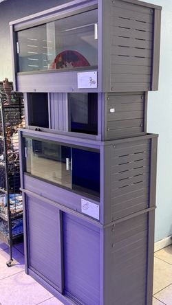 2 Ecoflex Reptile Enclosures w/ spacer and Cabinet