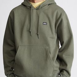 OBEY Clothing Men’s Mini Box Logo Pullover Hoodie Green Brand New DS
