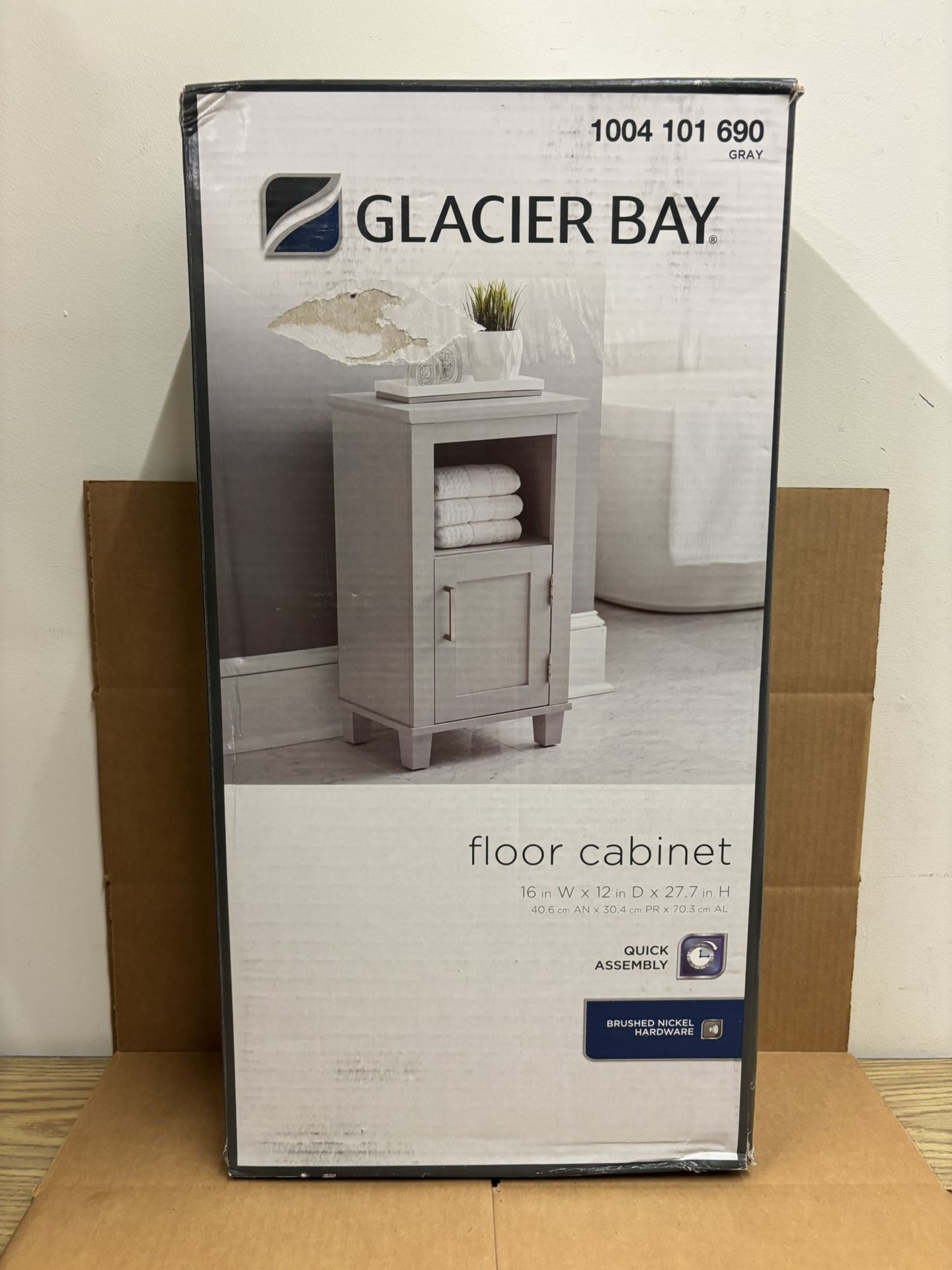 New Shaker Style Floor Cabinet in Dove Gray