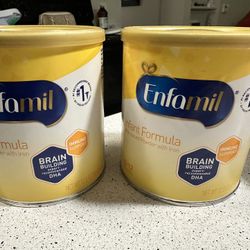 Yellow Enfamil Cans 