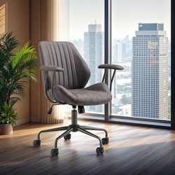 FREE 🎁 with purchase-New Ovios Dark Grey Office Chair Suede Fabric Executive Chair