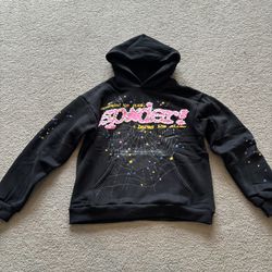 *Brand New* Black Sp5der P*NK V2 Hoodie Size Medium With Tags.