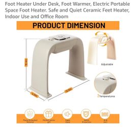 Electric Portable Under Desk Foot Heater