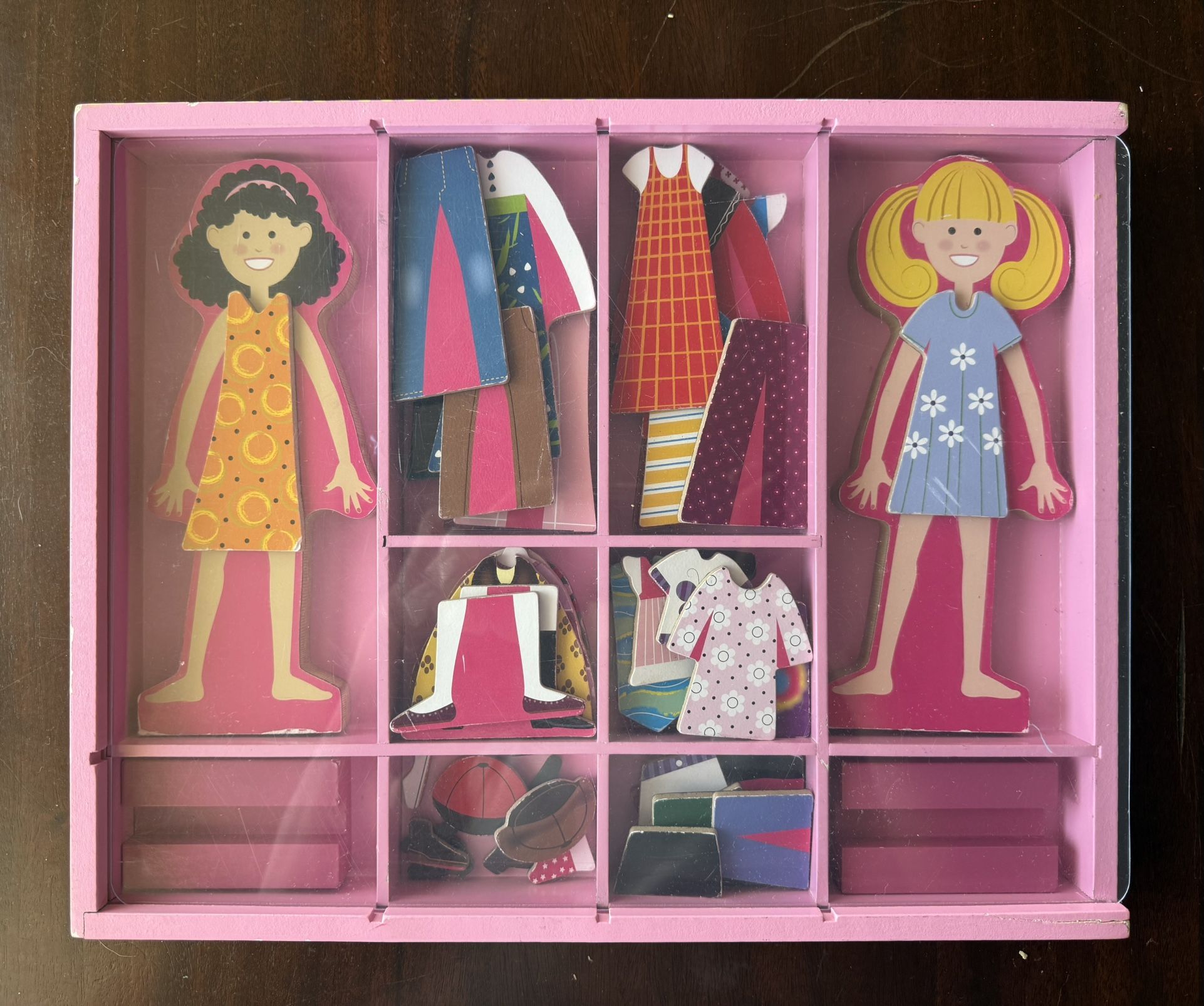 Melissa & Doug Wooden Magnetic Doll Dress up