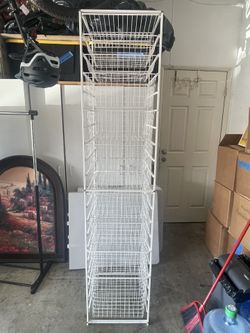Elfa® White Wire Mesh Basket 9-Drawer