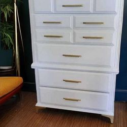 White Solid Wood Dresser 