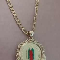 Centenario Con Imagen De La Virgen En Chapa De Oro