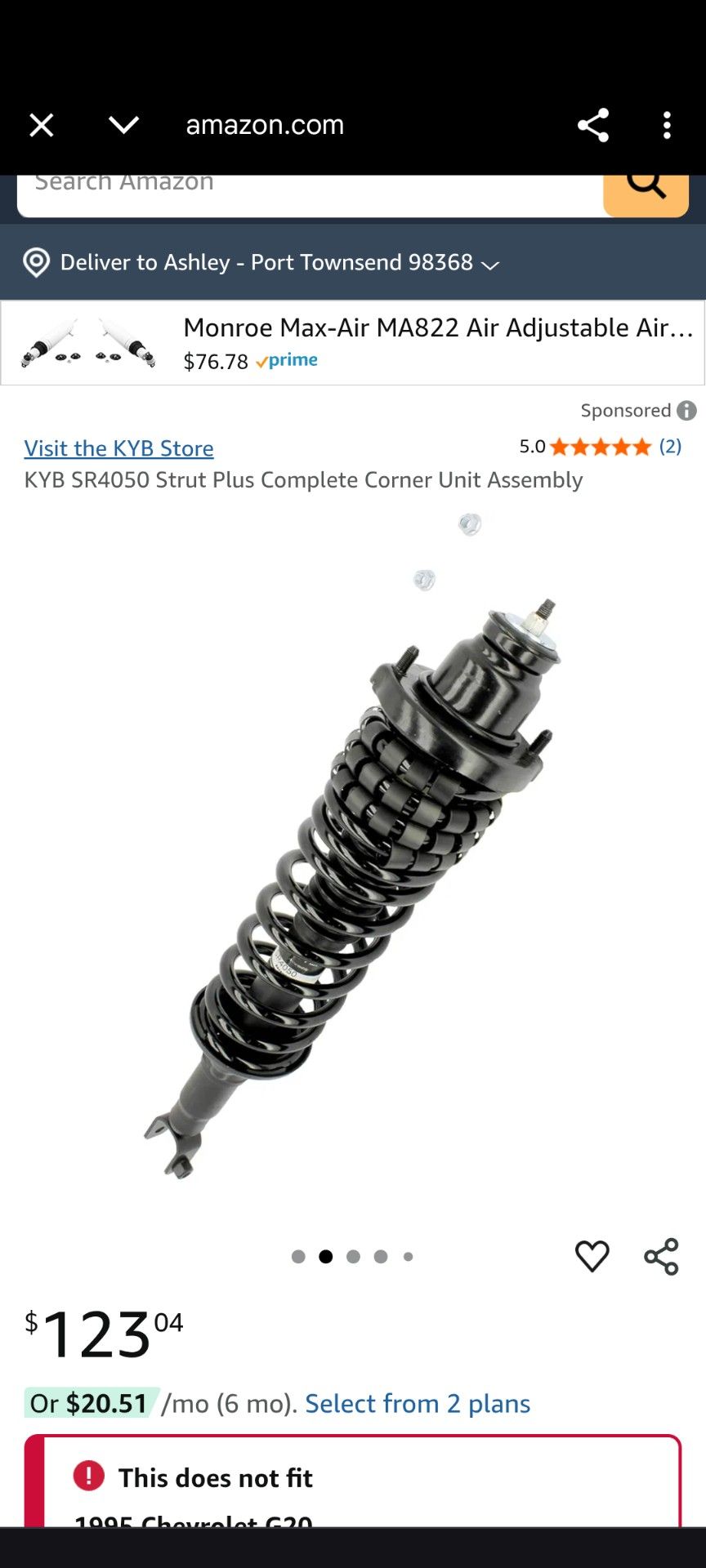 Set Of 2 Struts For A 94 Honda Accord