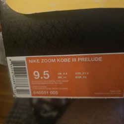 Excellent Kobe 3 Misrey Size 91/2 