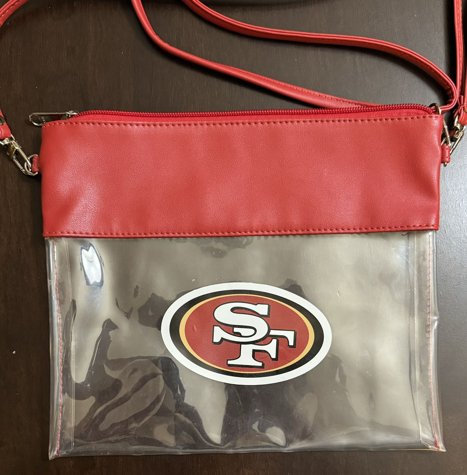 San Francisco 49ers Ladies Clear Stadium Purse/Wristlet Bag by Vorspack. Like New condition. Only Used Twice. SALE SALE$20.00