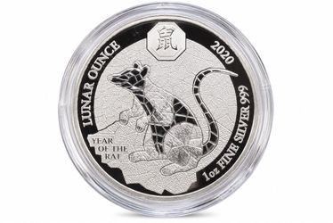 2020 Rwanda Year of the Rat 1oz Silver Lunar Coin