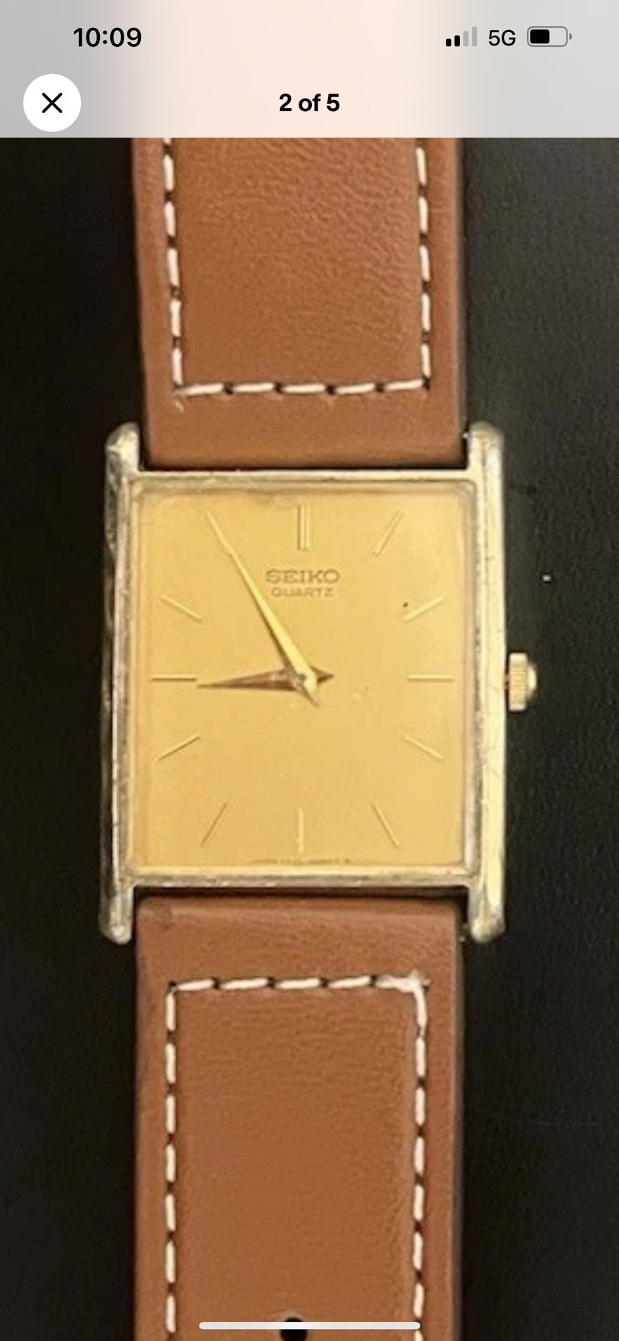🤎💛Luxury Vintage GP Rectangular Tank Men’s Seiko Watch Golden Santos 80s💛🤎