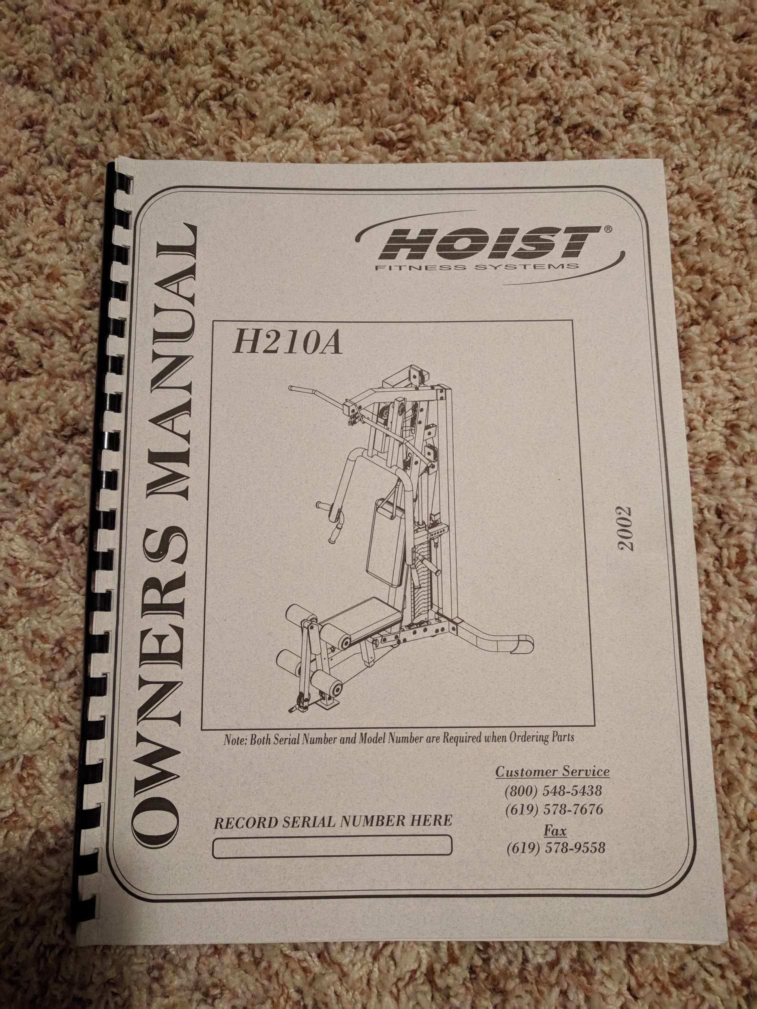 Hoist h310 manual hotsell