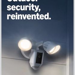 Ring Floodlight Cam Wired Plus, Outdoor Home or Business Security with Motion-Activated 1080p HD Video and Floodlights, White