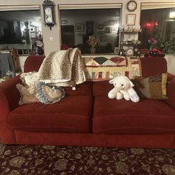 Red Loveseat Couch 