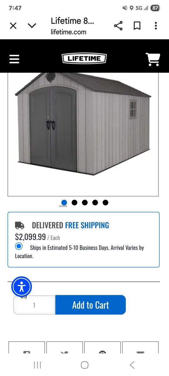 LIFETIME 8X12.5 BRAND NEW OPEN BOX