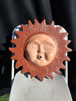 Terracotta Sun Face Wall Decor