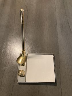 Golf Themed Memo Pad Holder with Pen