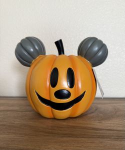 Disney Halloween Mickey Mouse Pumpkin Decor Figurine NEW