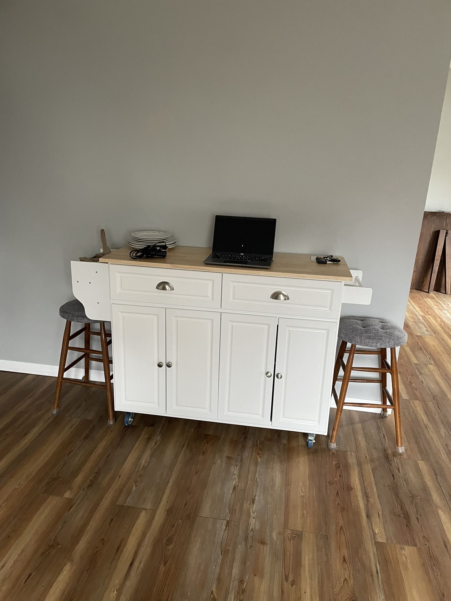 Island Table For Kitchen Rolling