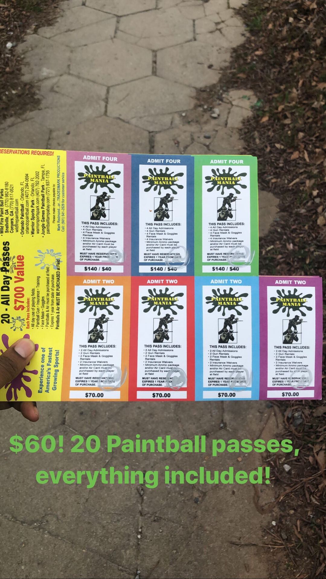 Paintball Passes