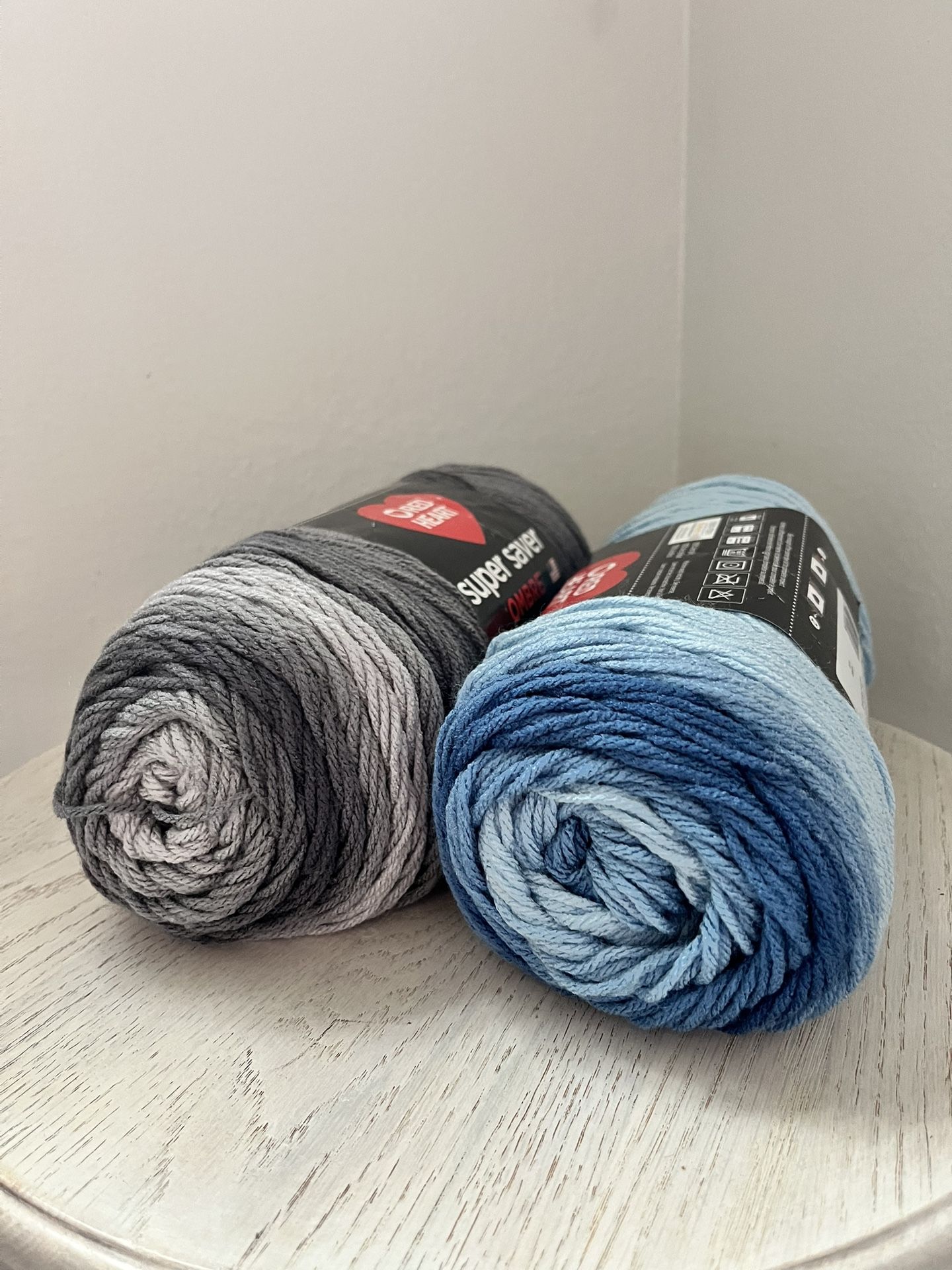 2 Skeins Red Heart Super Saver Ombre Yarn