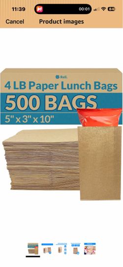 Reli. Brown Paper Bags | 500 Count Paper Lunch Bags Ideal for Small Lunches and Crafts, Perfect for Sandwiches and Snacks