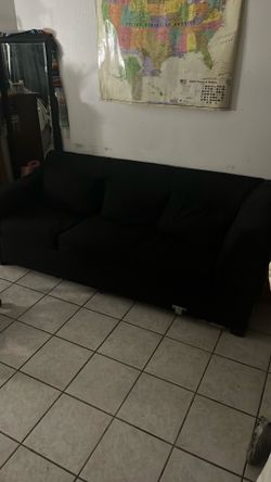 black cloth couch