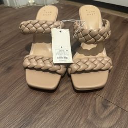 A New Day Women's Beige Braided Sandals Size 6