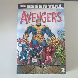 Marvel Essential Avengers Volume 2 trade paperback, featuring a collection of classic comic book issues.
