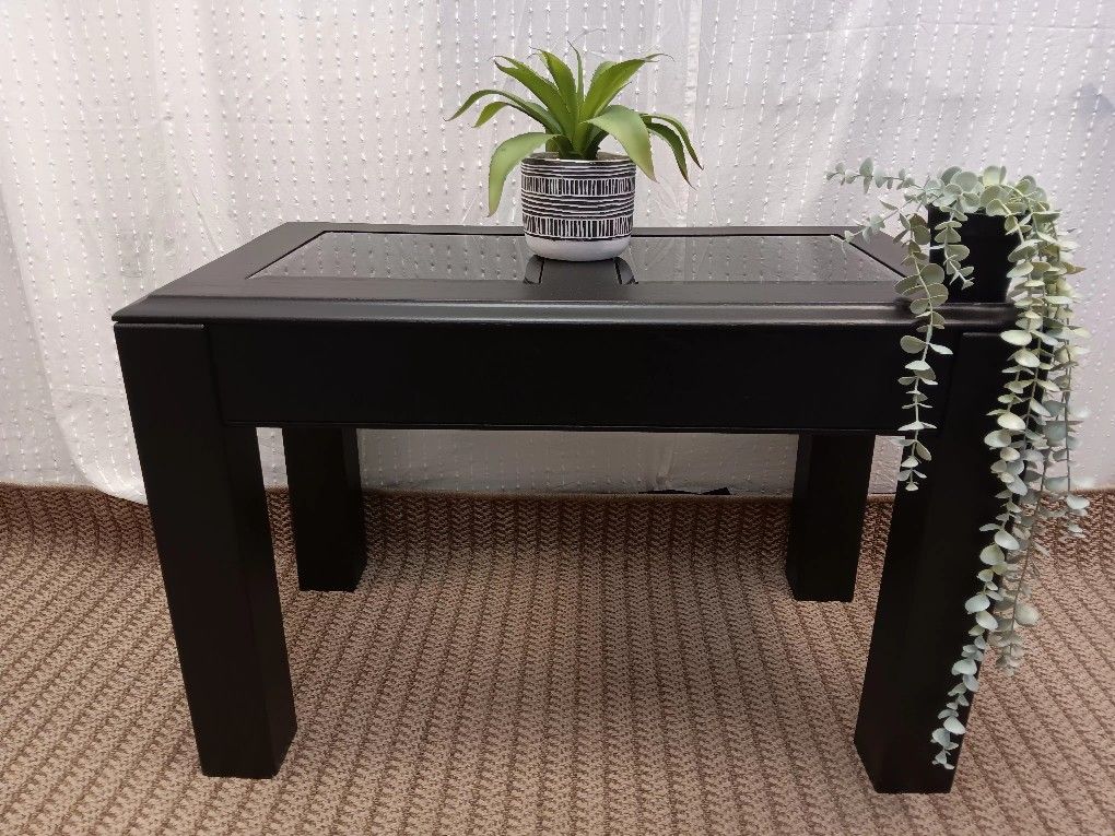 Reimagined Vintage Wood Sidetable For Sale