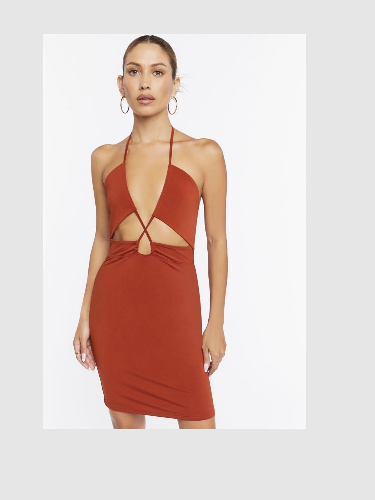 FOREVER 21 Cutout Halter Mini Dress Summer Dress, Club Dress 