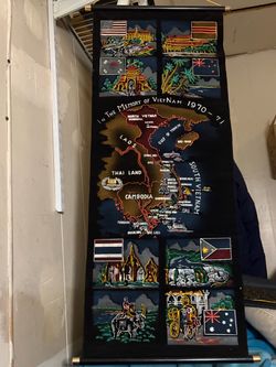 Vietnam War Memorial Embroidered Scroll 1970–71
