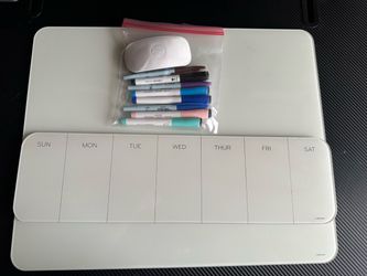 2-Glass Dry Erase Boards w/markers and eraser