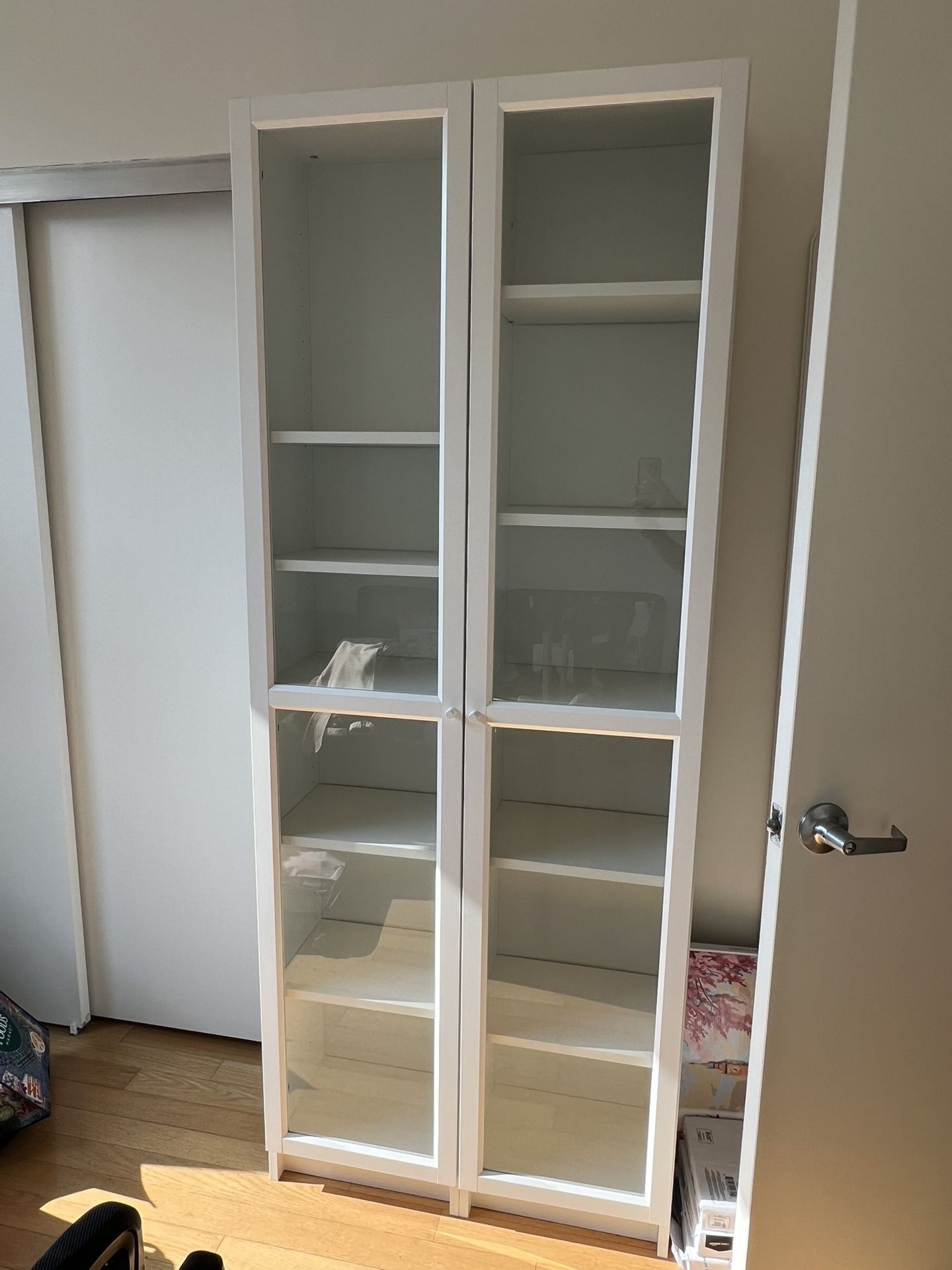 2 Billy Bookshelves For With Glass Doors