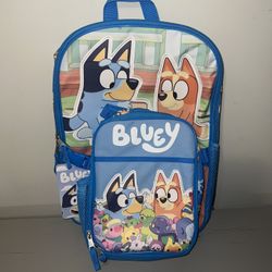 Bluey Backpack Detachable Lunch Tote Pack New With Tags Authentic School
