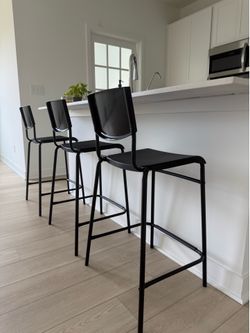 Black Bar Stools - Like New