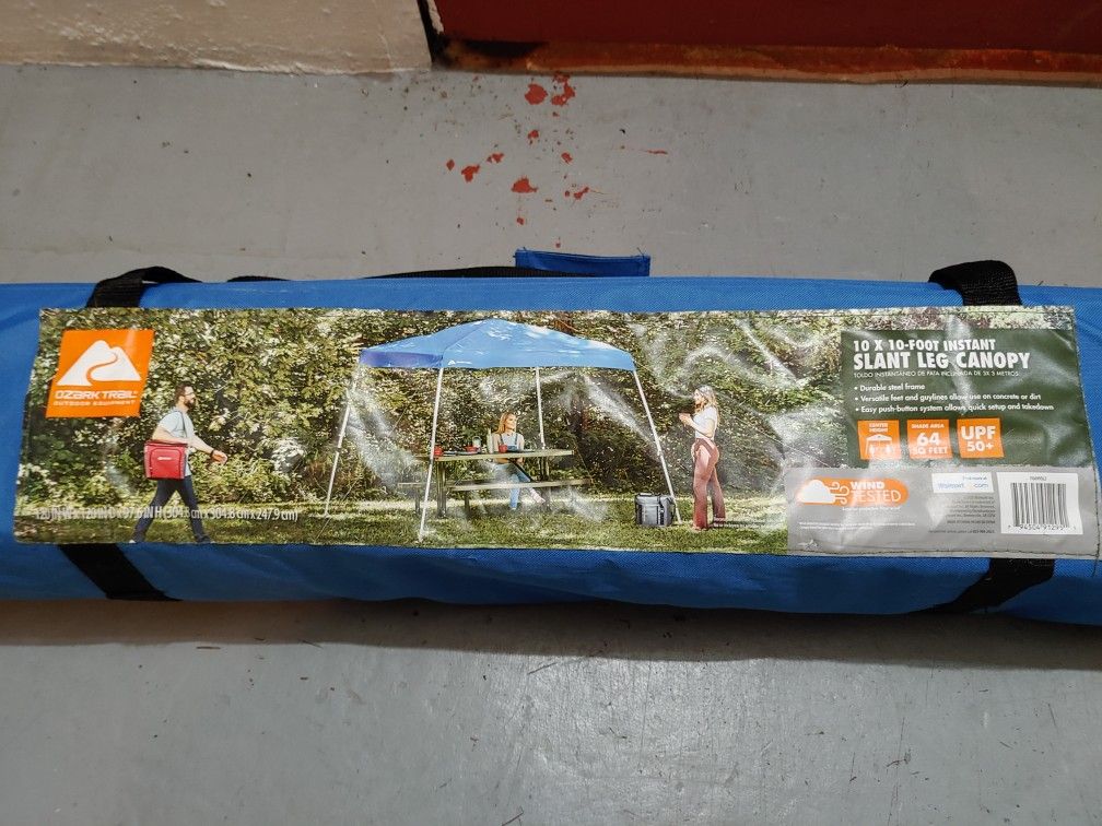 10 X 10 FT Instant Slant Leg Canopy, durable steel frame