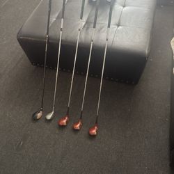 Golf Clubs…bags…some Balls And Some Tees